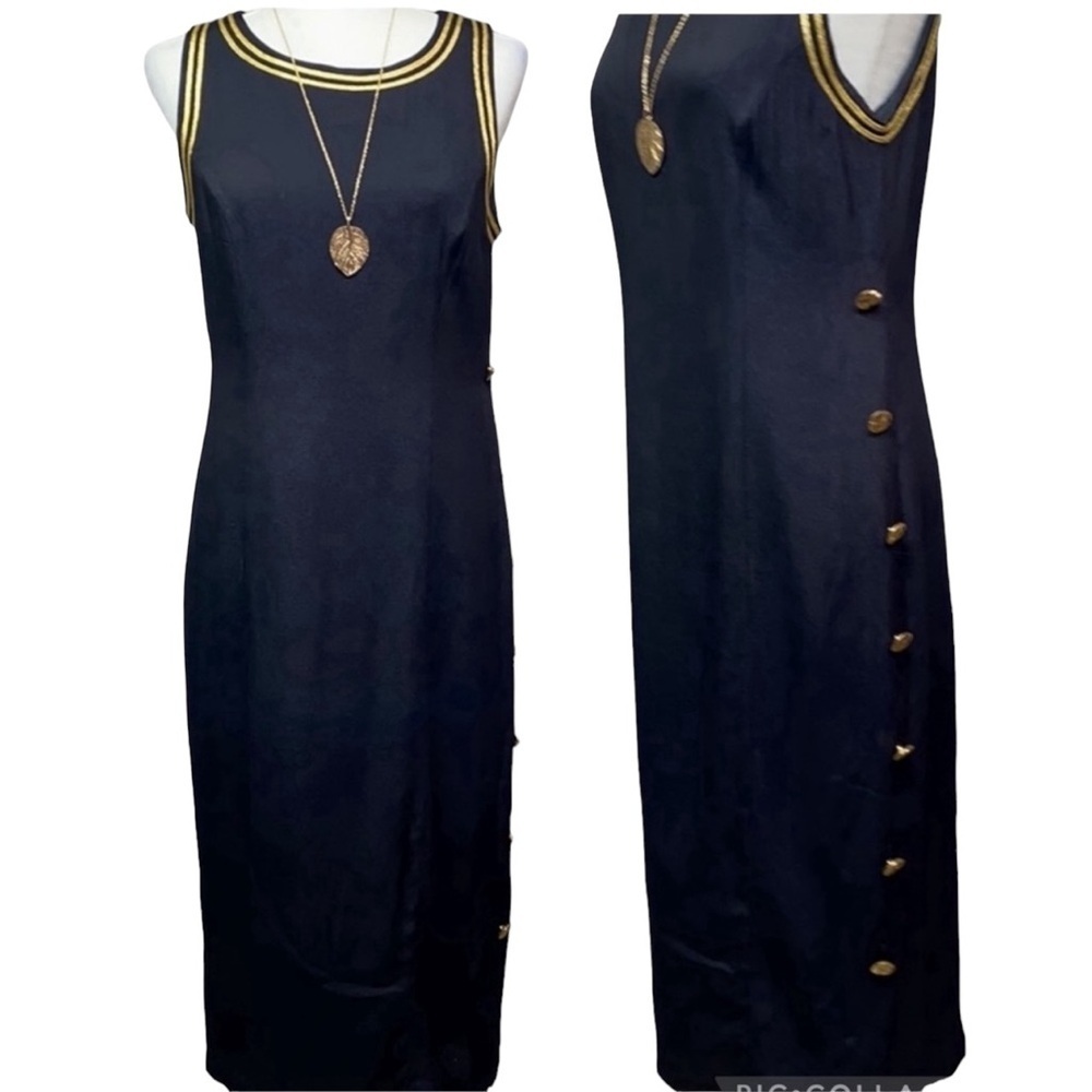 Jessica Howard Navy Sailor Dress Golden Buttons